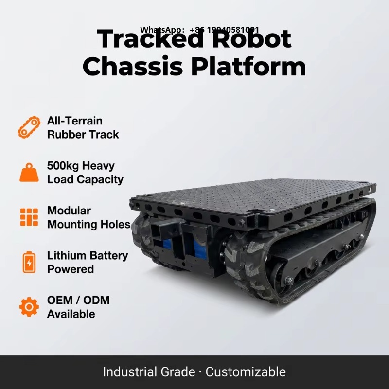 Tracked Robot Chassis - هيكل زاحف متين يتحمل الأحمال الثقيلة،