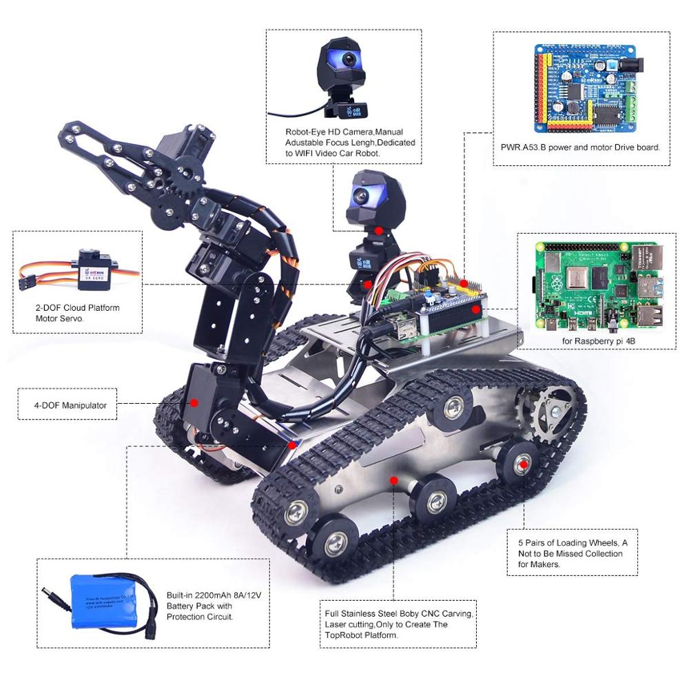 طقم سيارة روبوت ذكي لـ Raspber - مراجعة Robot Bluetooth Car وسعره