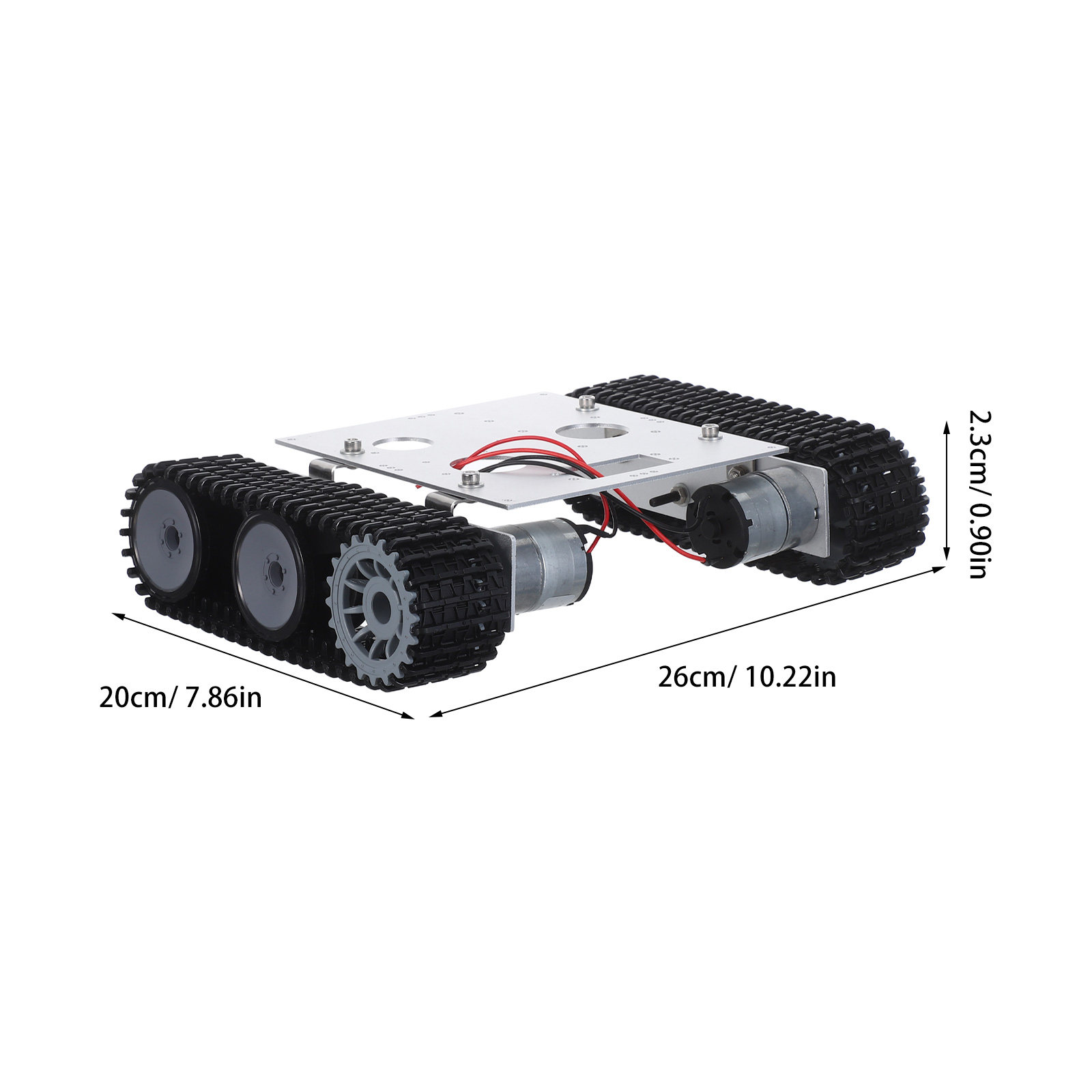 مجموعة هيكل دبابة روبوت معدنية - مراجعة Tracked Robot Chassis وسعره