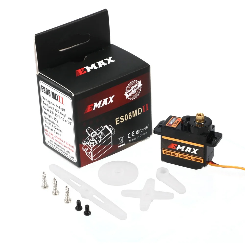 سيرفو رقمي EMAX ES08MDII ES08M - مراجعة Sg90 Servo وسعره