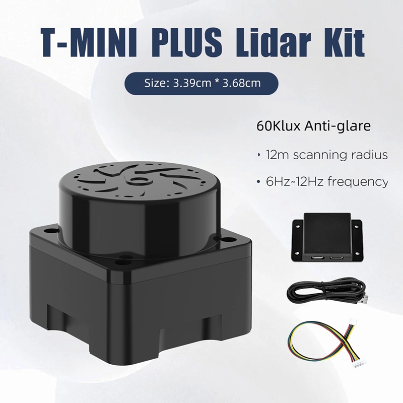 ماسح ليدار T-MINI-Plus بزاوية  - مراجعة Ros Robot وسعره