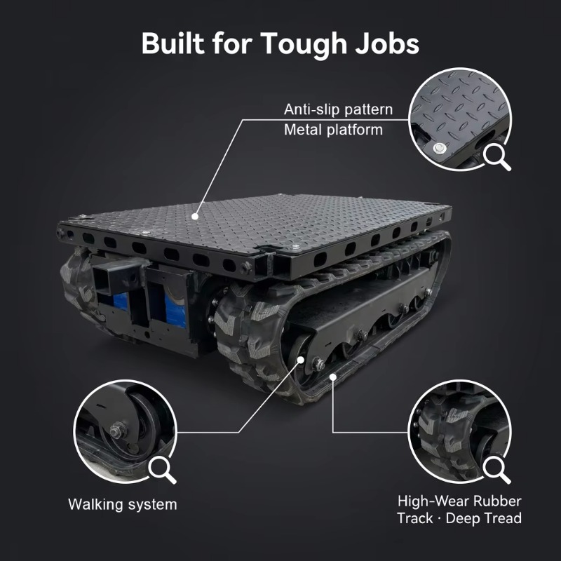هيكل زاحف متين يتحمل الأحمال ا - مراجعة Tracked Robot Chassis وسعره