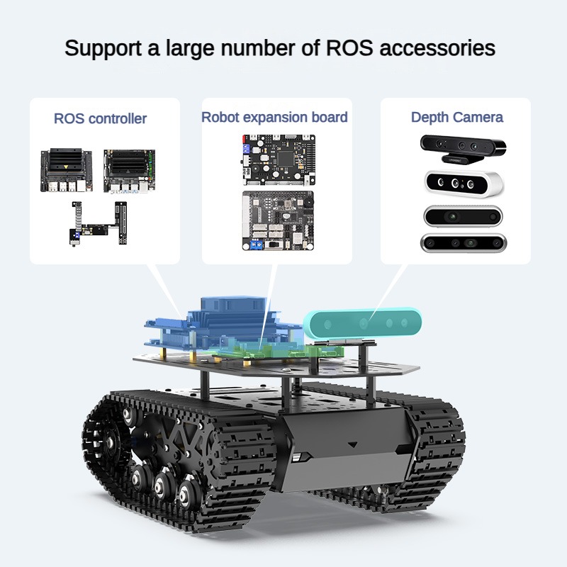 10 كجم تحميل قوي خزان امتصاص ا - مراجعة Tracked Robot Chassis وسعره