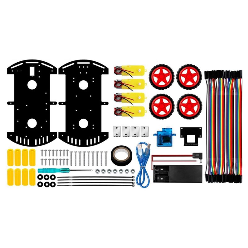 طقم سيارة روبوتية ذكية WOWFU-4 - مراجعة Arduino Robot وسعره