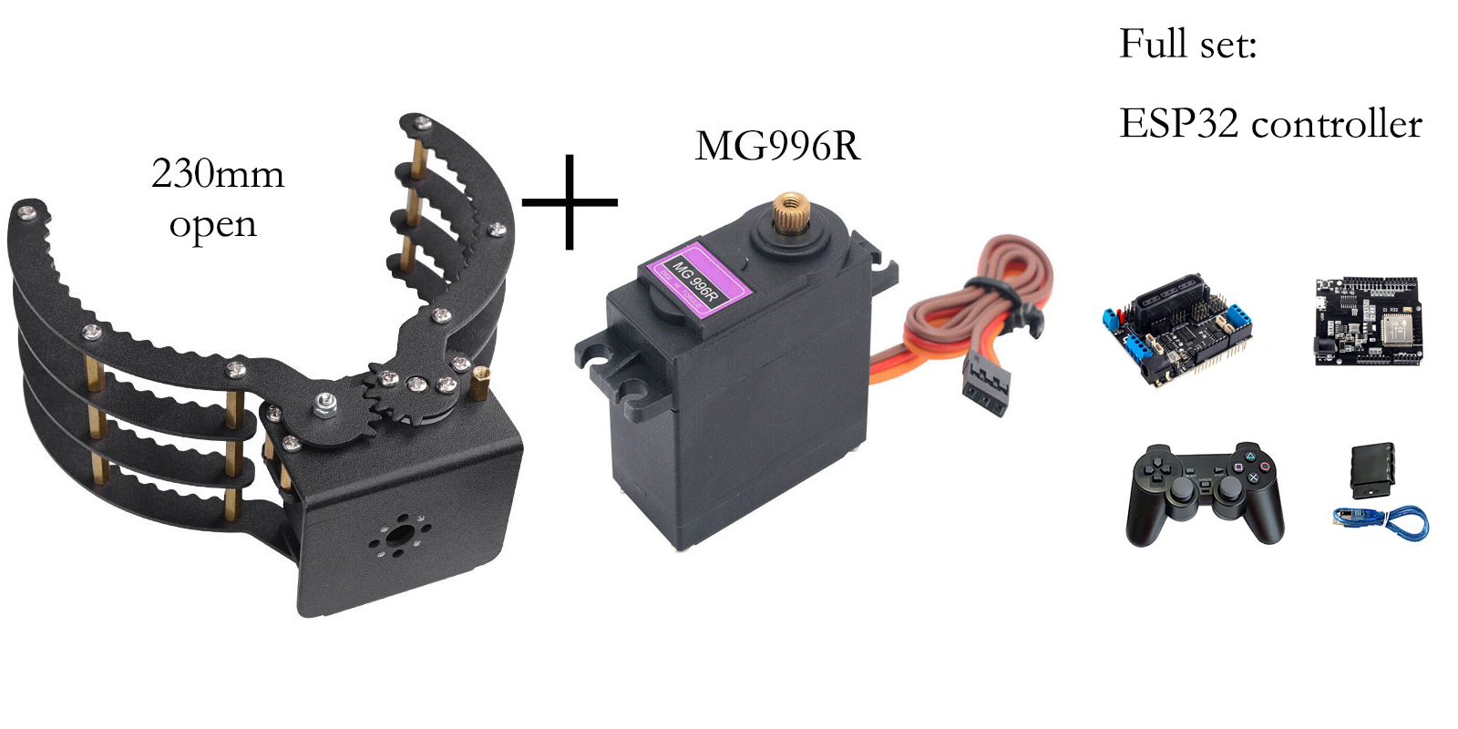 ملاقط ميكانيكية بفتحة 230 مم م - مراجعة Robot Gripper Claw وسعره