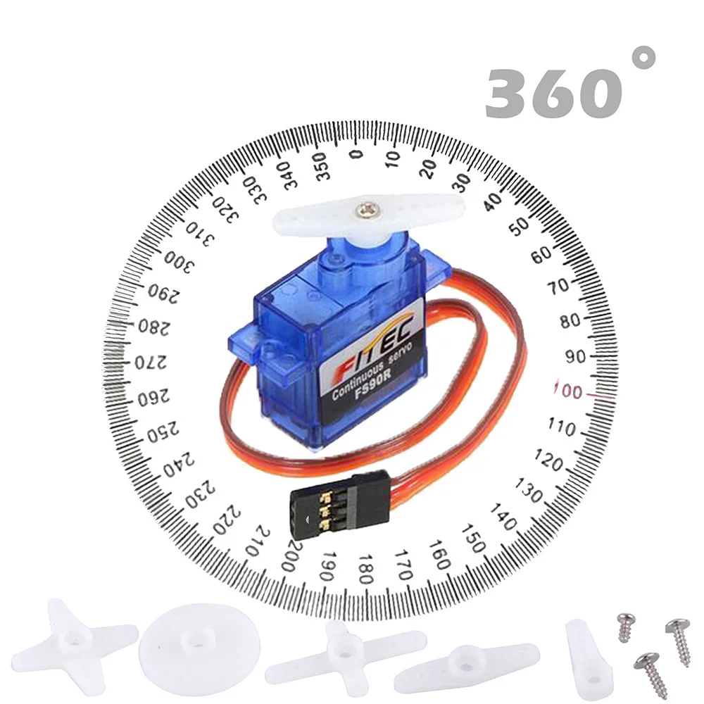 4 مجموعات من محركات فيتيك FS90 - مراجعة Micro Servo وسعره
