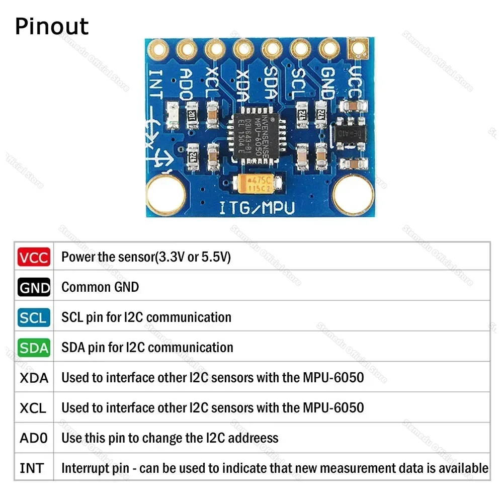 وحدة استشعار جيروسكوب ثلاثية ا - مراجعة Accelerometer Mpu6050 وسعره